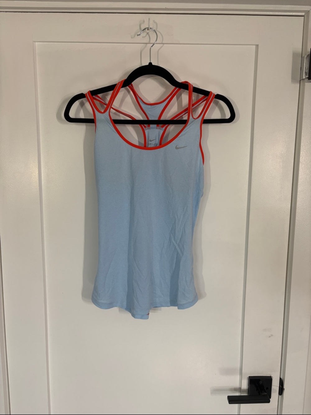 Nike Light Blue Tank with Coral Trim
